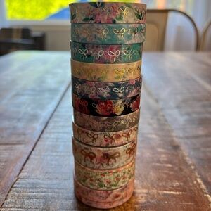 11 Floral Simply Gilded Bow Washi